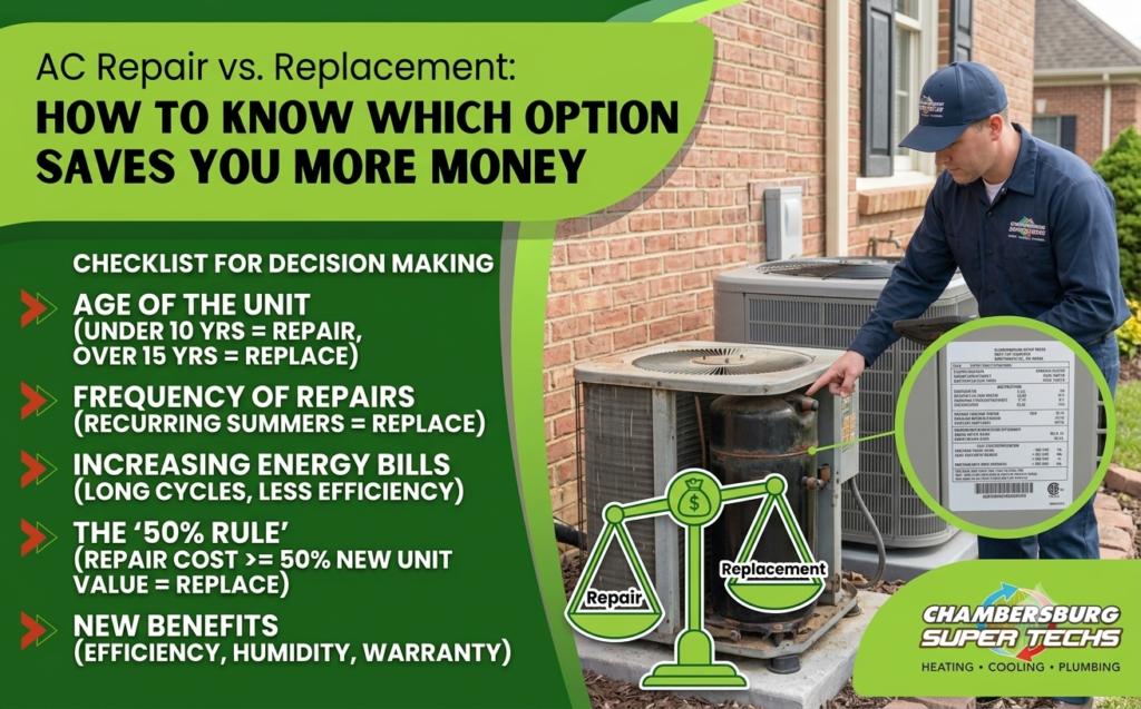 AC Repair vs. Replacement Guide | Chambersburg, PA